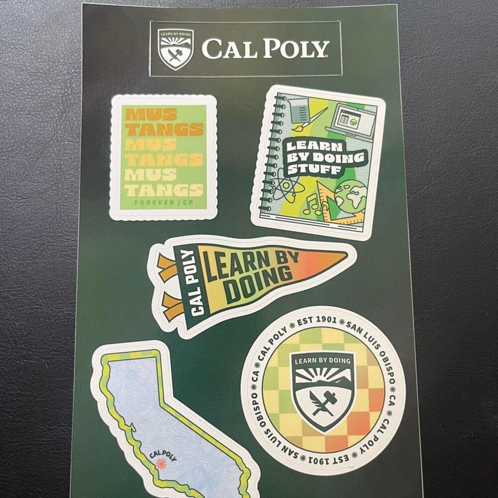 Cal Poly Stickers Pack of 9 College Decal Set ✨